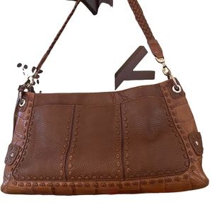 BRIGHTON'S PERFECT LEATHER ORGANIZER SHOULDER BAG